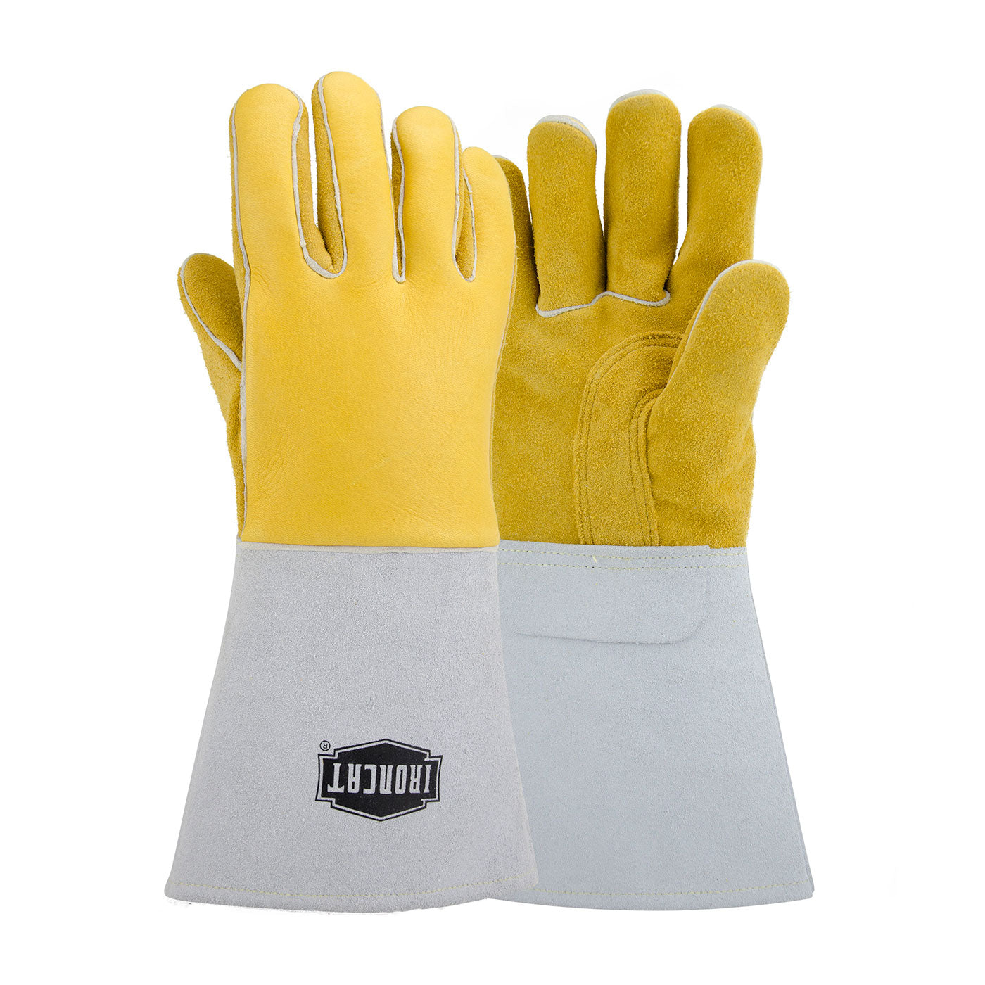 PIP Ironcat 9060 Premium Grade Top Grain Elkskin Leather Welder's Glove with Cotton/Foam Lining and Gauntlet Cuff