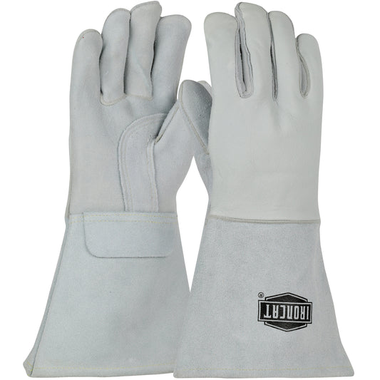 PIP Ironcat 9061 Premium Grade Top Grain Elkskin Leather Welder's Glove with Cotton/Foam Lining and Gauntlet Cuff