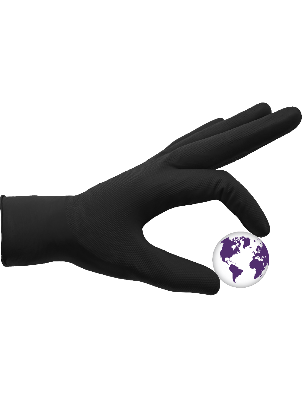 Panther-Guard® - 908BPF - Disposable Gloves - nitrile coating - black