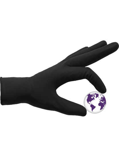Panther-Guard® - 908BPF - Disposable Gloves - nitrile coating - black