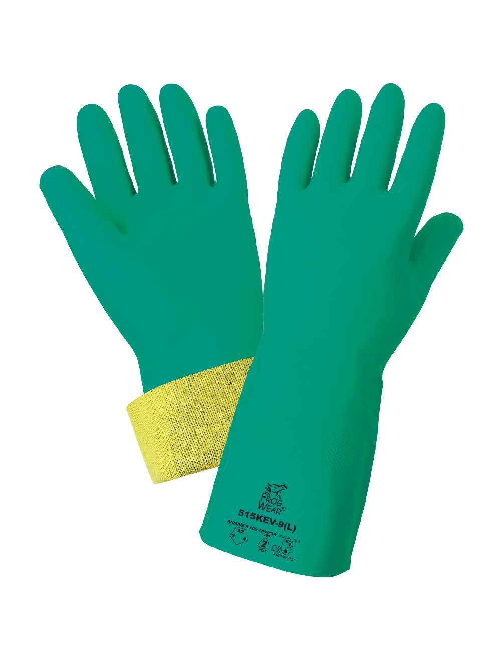 FrogWear® - 515KEV - Chemical Handling Gloves - cut level A2 - yellow