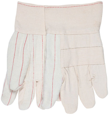 Cotton Hot-Mill Gloves, 24 oz, Band Top Cuff, Knuckle Strap
