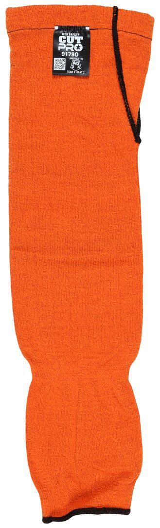 CutPro Kevlar Cut Resistant Sleeve, ANSI A5, Hi-Vis Orange, Elbow Gusset, 18