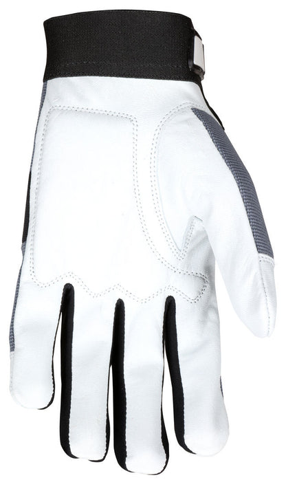 Goatskin Leather Mechanic Gloves, Gel-Padded Palm, Adjustable Wrist Closure