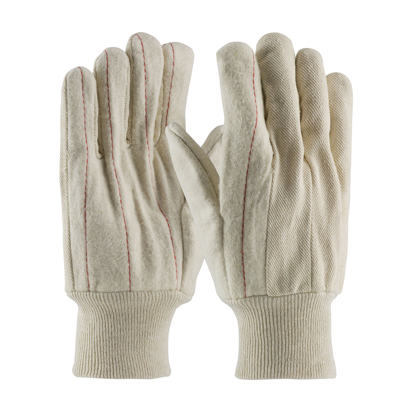 PIP 92-918O – Cotton Canvas Double Palm Glove with Nap-Out Finish - Knit Wrist