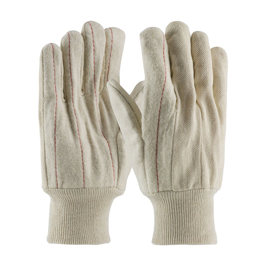 PIP 92-918O – Cotton Canvas Double Palm Glove with Nap-Out Finish - Knit Wrist