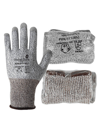 Global Glove - PUG-611-VP - Cut Resistant Gloves - cut level A4 - gray