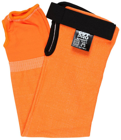 CutPro Cut-Resistant Sleeve, HyperMax HPPE, ANSI A5, Hi-Visibility Orange, 18-Inch
