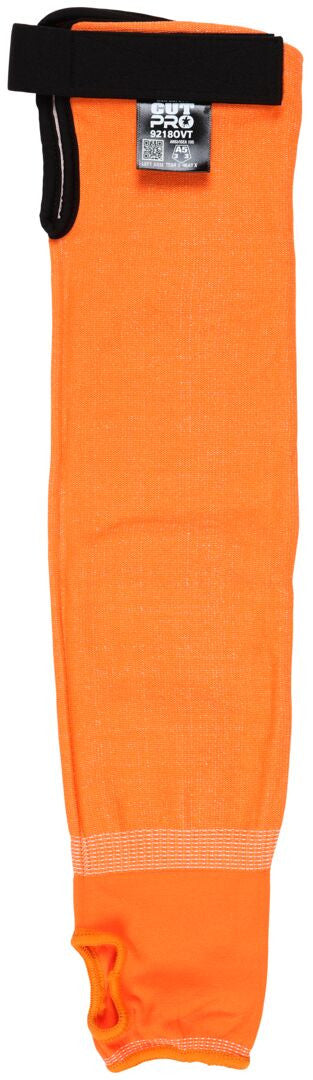 CutPro Cut-Resistant Sleeve, HyperMax HPPE, ANSI A5, Hi-Visibility Orange, 18-Inch