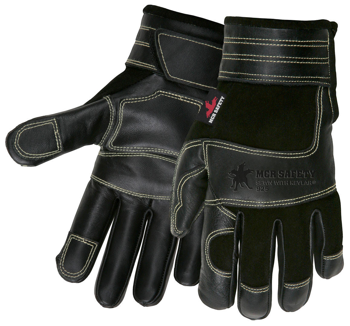 Mechanics Gloves, Deerskin Back, Grain Cowhide Palm, Kevlar-Stitched MigTig