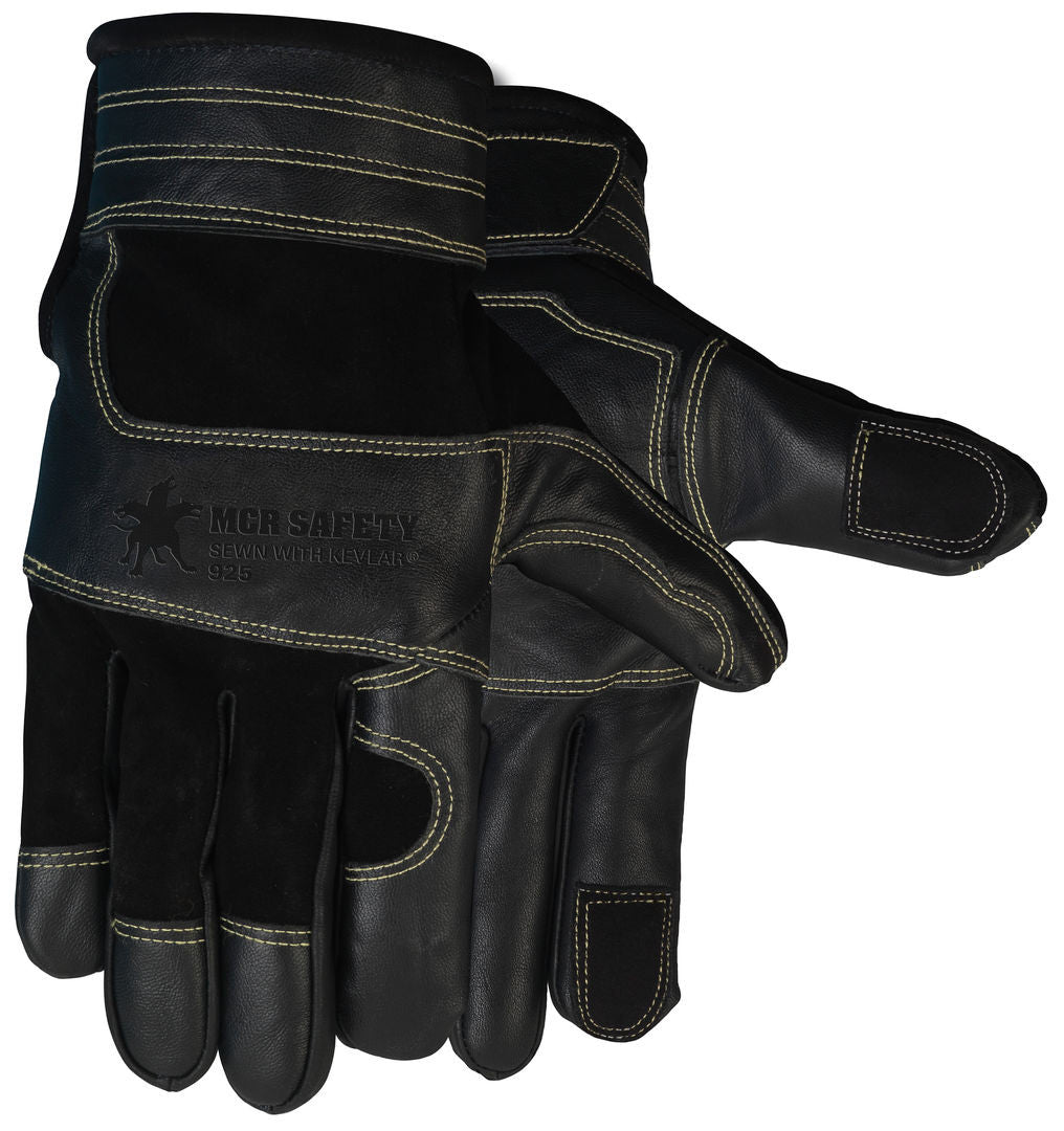 Mechanics Gloves, Deerskin Back, Grain Cowhide Palm, Kevlar-Stitched MigTig