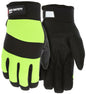 Insulated Mechanics Gloves, Synthetic Leather Palm, Silicone Dots, Waterproof Thermosock Lined