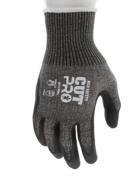 92723NF - MCR Safety CutPro® - 13 Gauge HyperMax® HPPE Shell - Cut, Abrasion and Puncture Resistant Work Gloves - Nitrile Foam Coated Palm and Fingertips