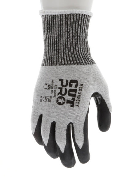 92754BP - MCR Safety CutPro® - 13 Gauge HyperMax® HPPE Shell - Cut Resistant Work Gloves - Bi-Polymer Coated Palm and Fingertips - Reinforced Thumb Crotch for Extended Glove Life