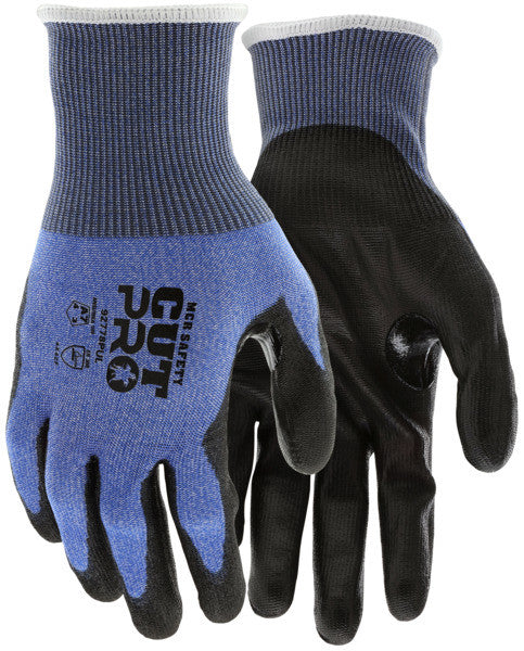 CutPro 18-Gauge HPPE Shell, Black Polyurethane Palm Coat, ANSI A7 Cut Resistance