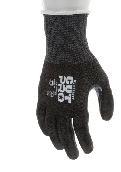 92798PU - MCR Safety Cut Pro® - 18 Gauge Black HyperMax® HPPE Shell - Polyurethane (PU) Coated Palm and Fingertips - Reinforced Thumb Crotch - Cut Resistant Work Gloves