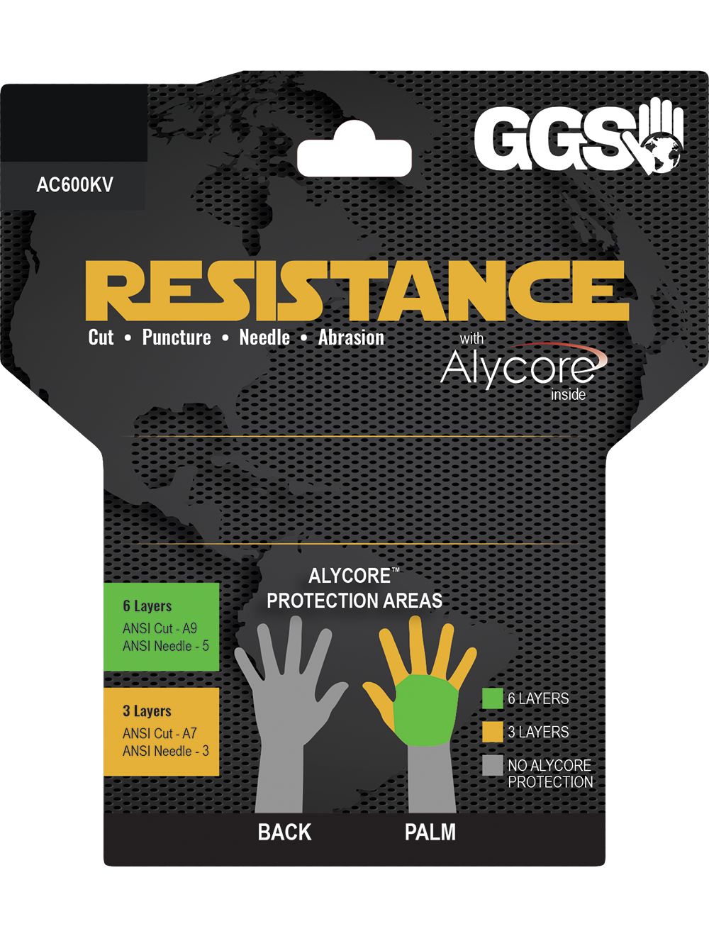 Gripster® - AC600KV - Gloves - cut level A9 - orange