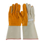 PIP 93-578G – Premium Grade Chore Glove with Double Layer Palm, Canvas Back and Nap-Out Finish - Rubberized Gauntlet Cuff