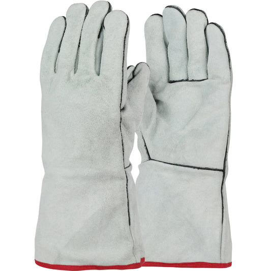PIP Ironcat 930LHO Economy Grade Split Cowhide Leather Welder's Glove with Cotton Lining - Left Hand Only