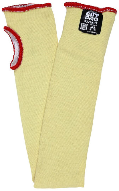 CutPro Kevlar/Cotton Cut-Resistant Sleeve, ANSI A2, Thumb Slot, 22