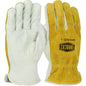 PIP Ironcat - Premium Grade Top Grain Cowhide Leather Drivers Gloves with Split Cowhide Back - Keystone Thumb, Model 9414
