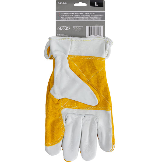 PIP Ironcat 9416 Premium Grade Top Grain Cowhide Leather Drivers Glove with Split Cowhide Back and Reinforced Double Palm