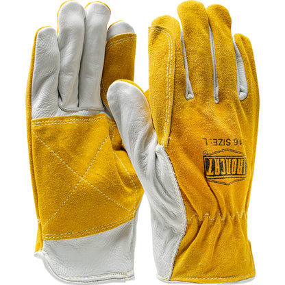 PIP Ironcat 9416 Premium Grade Top Grain Cowhide Leather Drivers Glove with Split Cowhide Back and Reinforced Double Palm