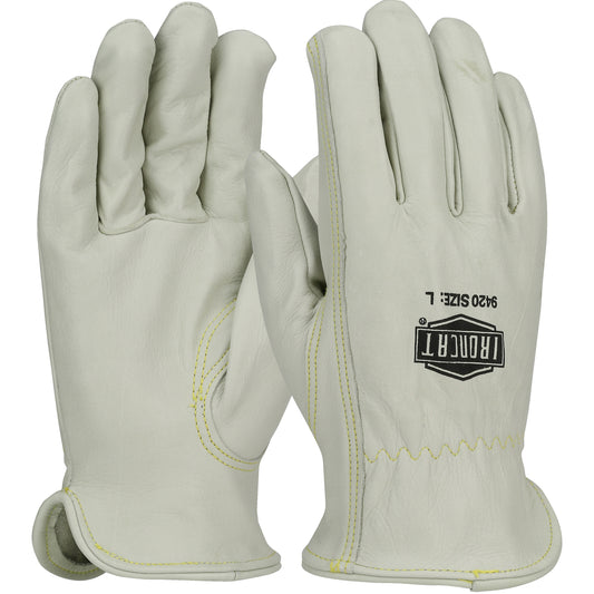 PIP Ironcat 9420 Premium Grade Top Grain Cowhide Leather Drivers Glove - Keystone Thumb