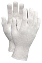 String Knit Work Gloves, 7 Gauge, Cotton/Polyester Blend, Knit Wrist