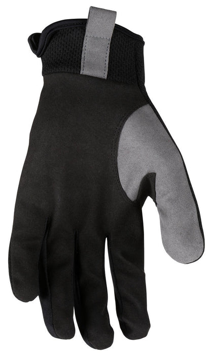 HyperFit Mechanics Gloves, Synthetic Leather Palm, Slip-On Cuff, Reflective