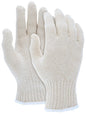 String Knit Work Gloves, 7 Gauge, 100% Cotton, Hemmed Cuff