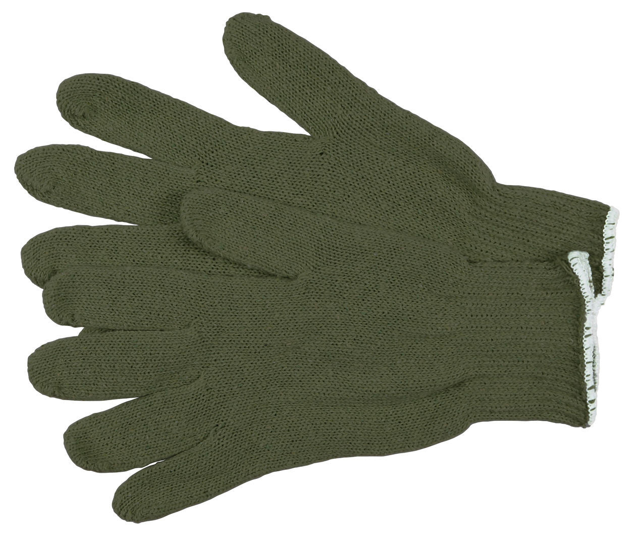 String Knit Work Gloves, 7 Gauge, Cotton Polyester, Knit Wrist