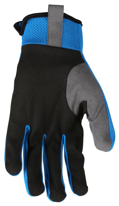 HyperFit Mechanics Gloves, Synthetic Leather Palm, Slip-On Cuff, Reflective