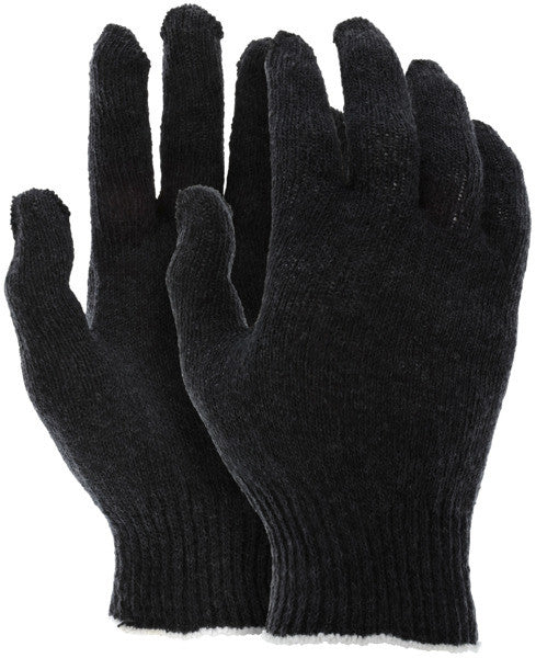 String Knit Work Gloves, 10 Gauge, Cotton/Polyester, Knit Wrist