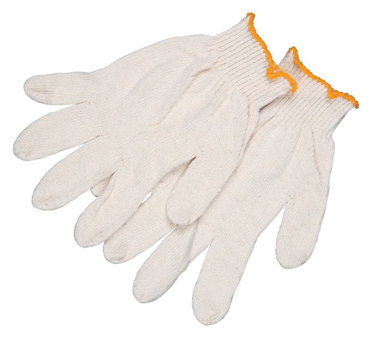 String Knit Work Gloves, 10 Gauge, Regular Weight, 100% Cotton