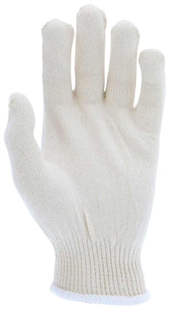 String Knit Work Gloves, 13 Gauge, 100% Cotton, Knit Wrist