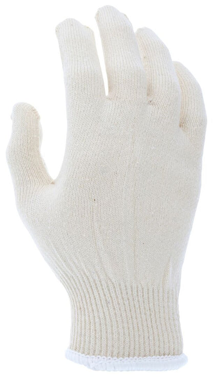 String Knit Work Gloves, 13 Gauge, 100% Cotton, Knit Wrist