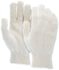 String Knit Work Gloves, Cotton/Polyester, 10 Gauge, Hemmed Cuff