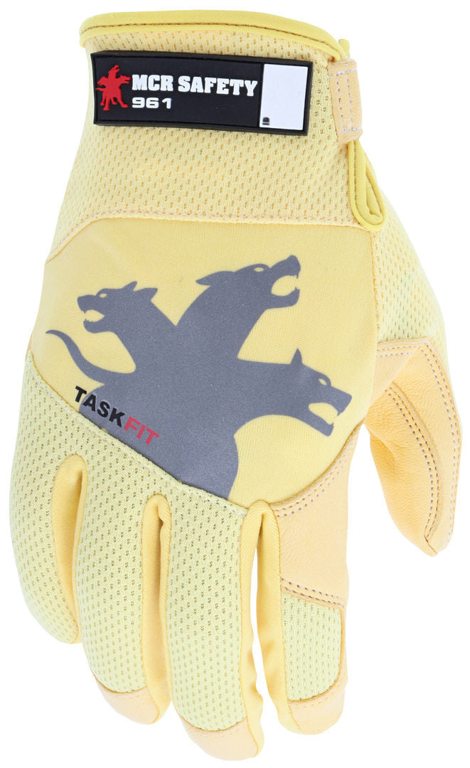 Mechanic Gloves, Gold Goat Grain Leather Palm, TaskFit Design, Touchscreen