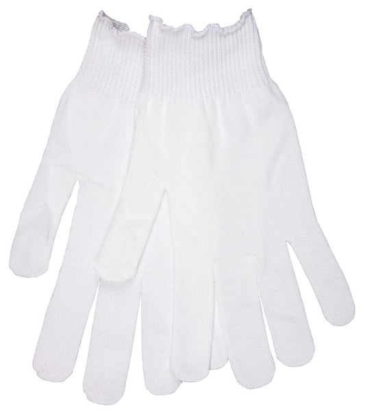 Polyester String Knit Work Gloves, 13 Gauge, Hemmed Cuff