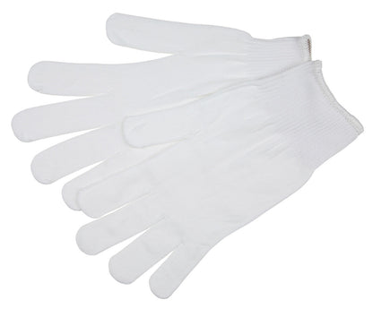String Knit Work Gloves, 13 Gauge, 100% Nylon, Hemmed Cuff