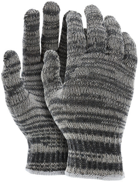 String Knit Work Gloves, 7 Gauge, Economy Weight, Cotton Polyester Blend