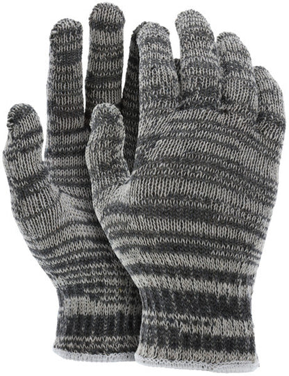 String Knit Work Gloves, 7 Gauge, Economy Weight, Cotton Polyester Blend