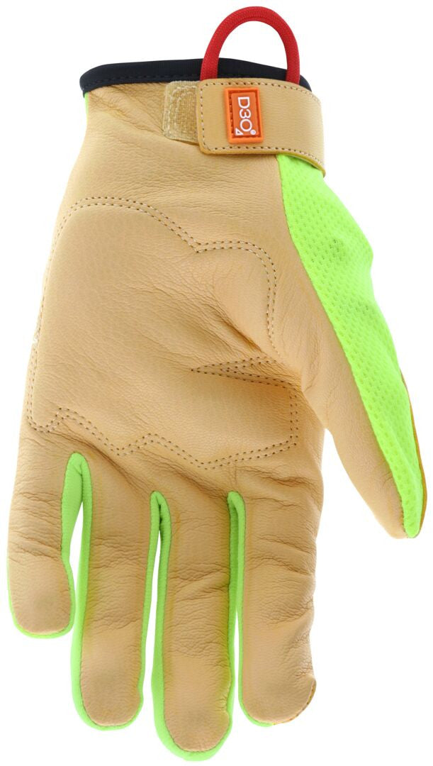 Mechanics Gloves, TaskFit Design, Goatskin Leather Palm, D3O Padded