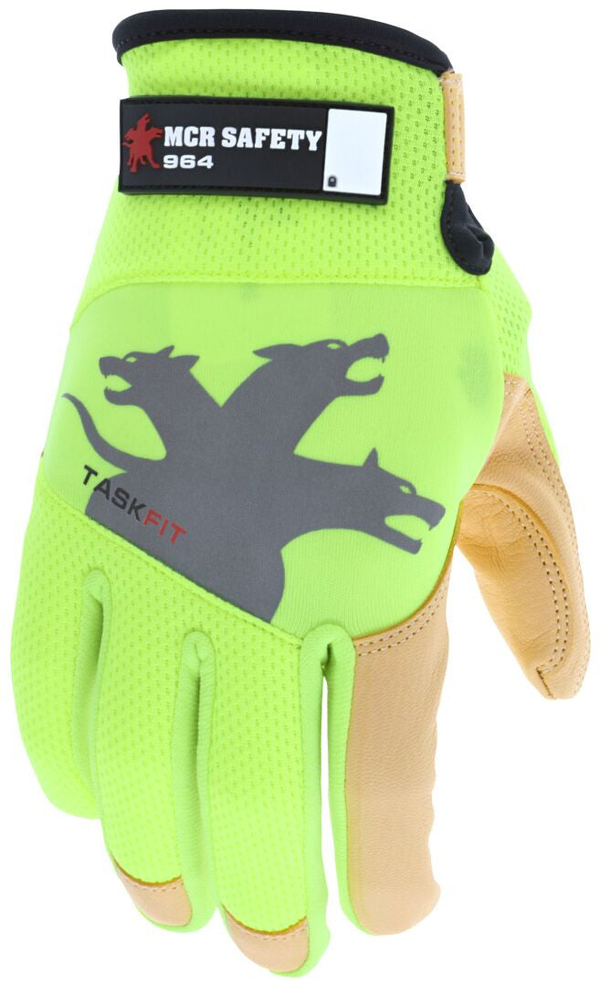 Mechanics Gloves, TaskFit Design, Goatskin Leather Palm, D3O Padded