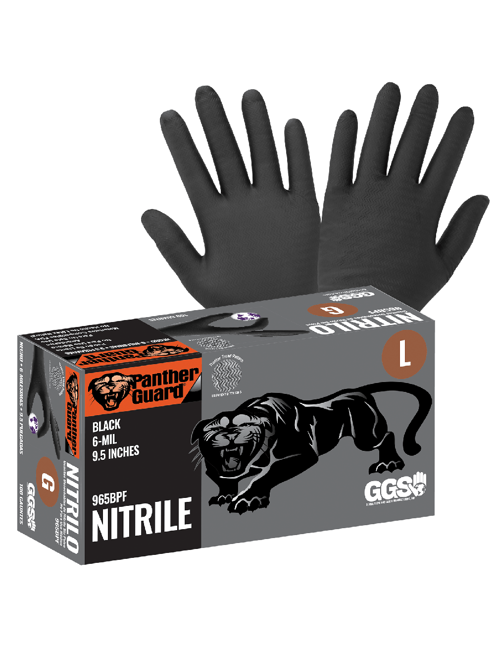 Panther-Guard® 965BPF Disposable Gloves - nitrile - black