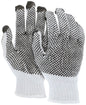 Cotton Polyester String Knit Gloves, 7 Gauge, Double-Sided PVC Dots