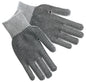 Cotton/Polyester String Knit Gloves, 7 Gauge, Double-Sided PVC Dot Grip