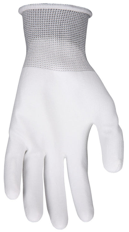 NXG Work Gloves, 13 Gauge Polyester Shell, Polyurethane Palm Coating
