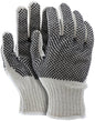Cotton-Polyester String Knit Gloves, 7 Gauge, Double-Sided PVC Dot Grip